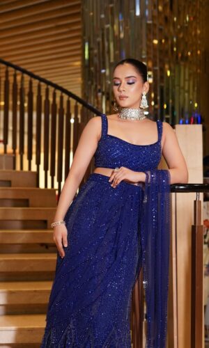 The Electric Drape Lehenga Set