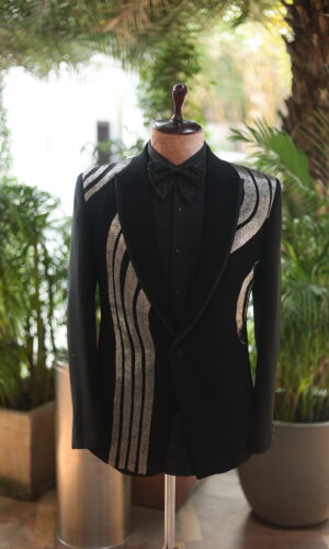 The Silver Bead Noir Tuxedo Set