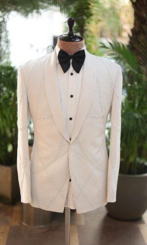 The Ivory Bead Tuxedo Set