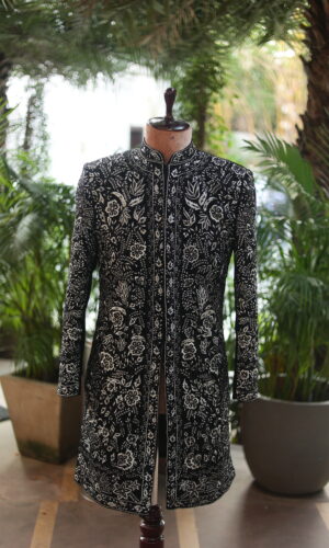 The Zari Noir Indo-Western Set